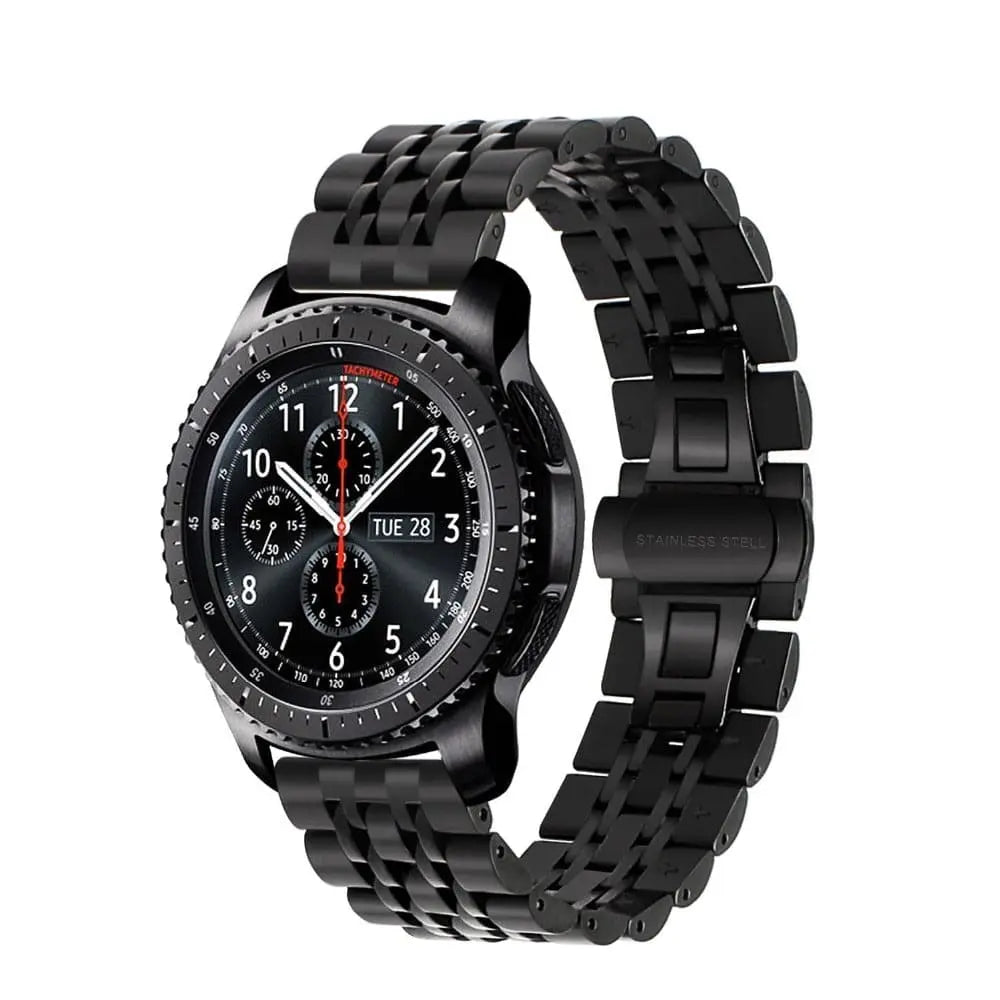 Roestvrijstalen Horlogeband 22mm Smartwatch Polsband Metalen Schakelband Verstelbaar Universeel Robuust