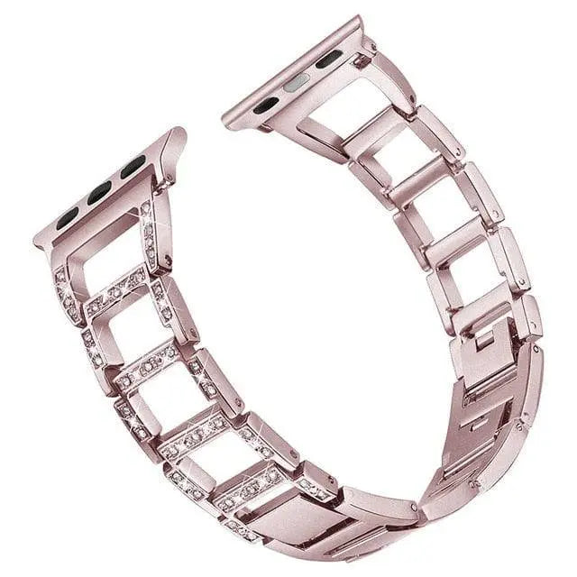 Smartwatch Armband Metaal 38-49mm Goud Zilver Rosé Zwart Elegante Schakelband Horloge Polsband Verstelbaar