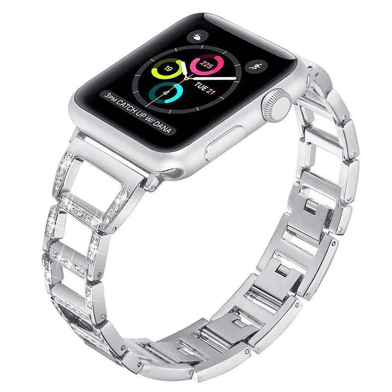 Smartwatch Armband Metaal 38-49mm Goud Zilver Rosé Zwart Elegante Schakelband Horloge Polsband Verstelbaar