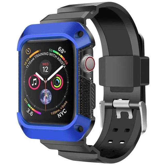 Robuuste Smartwatch Polsband Siliconen 38-49mm Sportband Verwisselbaar Waterdicht Zwart Outdoor Sport Actief