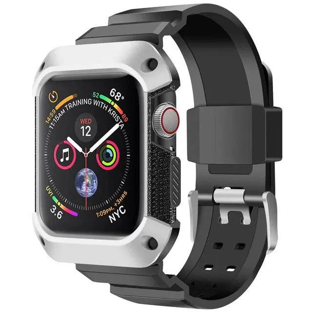 Robuuste Smartwatch Polsband Siliconen 38-49mm Sportband Verwisselbaar Waterdicht Zwart Outdoor Sport Actief