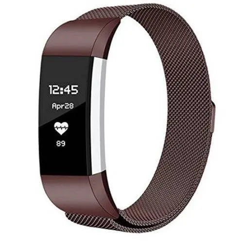 Metalen Horlogeband Mesh met Magnetische Sluiting Fitbit Charge 3 4 Verstelbaar Comfortabel Polsbandje