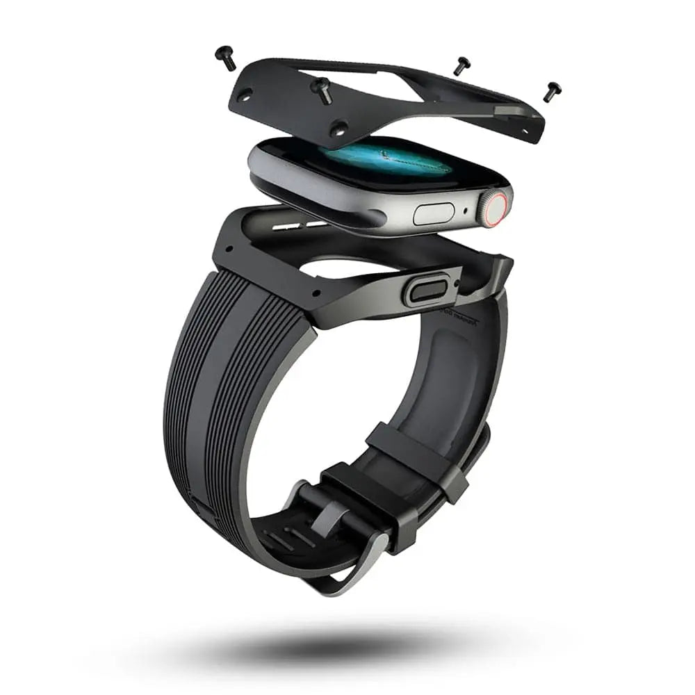 Beschermhoesje met Sportband voor Smartwatch 44mm Serie 4 en 5 Robuuste Stijl Zwart Wit Groen Sportief