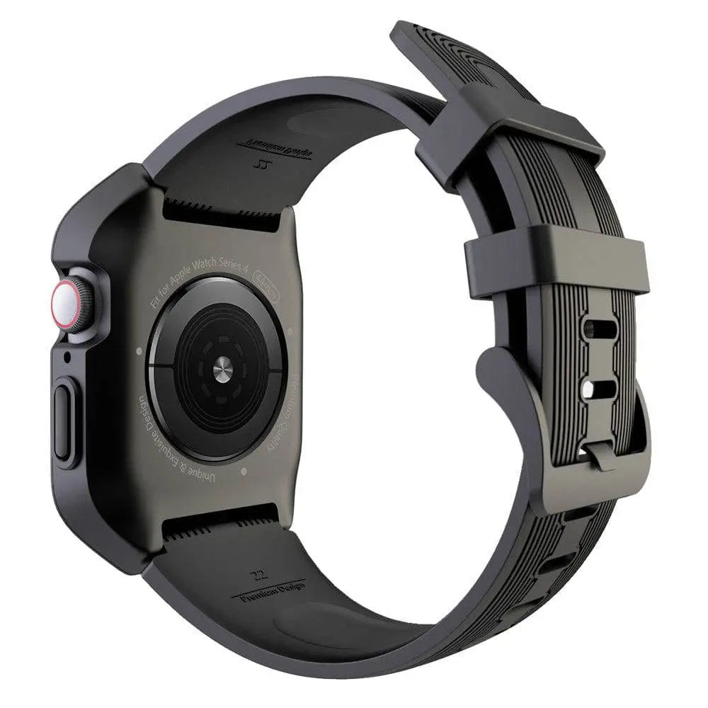 Beschermhoesje met Sportband voor Smartwatch 44mm Serie 4 en 5 Robuuste Stijl Zwart Wit Groen Sportief
