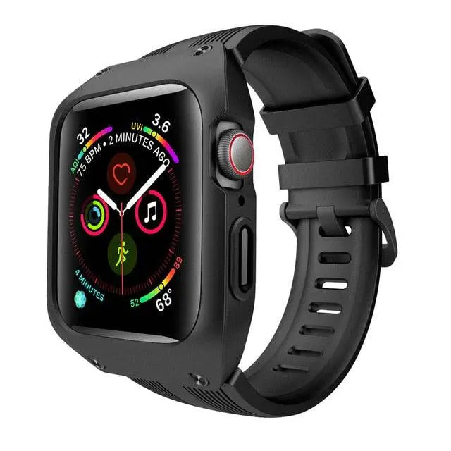 Beschermhoesje met Sportband voor Smartwatch 44mm Serie 4 en 5 Robuuste Stijl Zwart Wit Groen Sportief