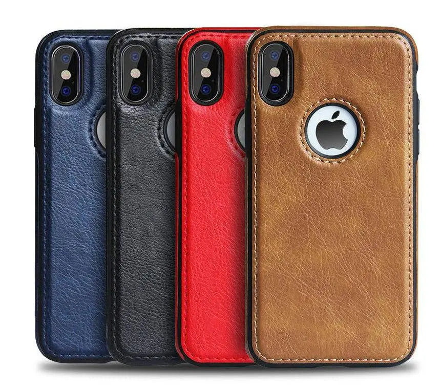 Leren iPhone Hoesje Vintage Stijl met Stevige Grip Camerabescherming en Duurzame Afwerking voor Dagelijks Gebruik