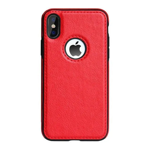 Leren iPhone Hoesje Vintage Stijl met Stevige Grip Camerabescherming en Duurzame Afwerking voor Dagelijks Gebruik