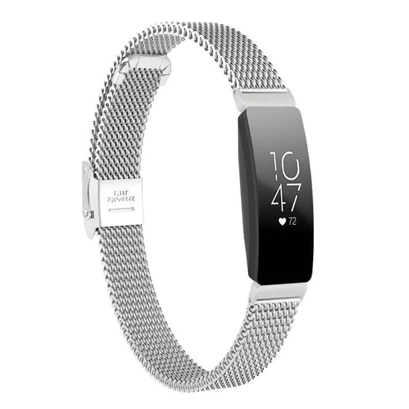 Metalen Mesh Horlogeband Roestvrij Staal Verstelbaar Magnetisch Polsbandje voor Fitnesstracker Sporthorloge