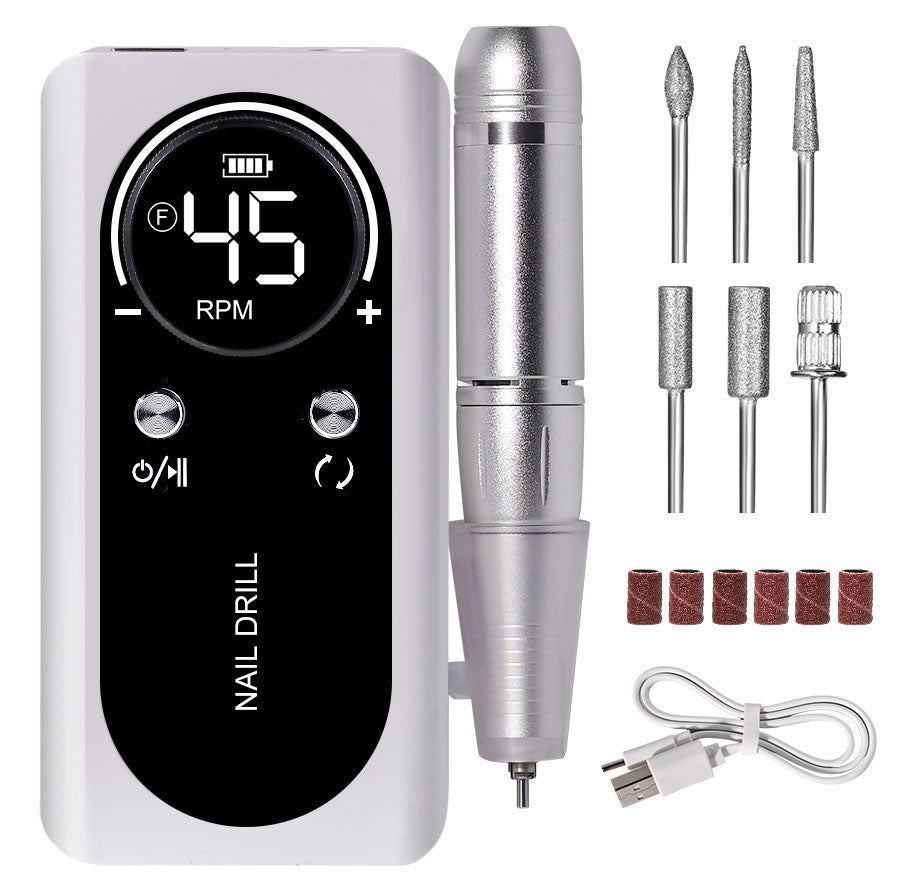 Professionele Elektrische Nagelvijl 45000 RPM Oplaadbaar - Stil & Draagbaar Manicure Apparaat