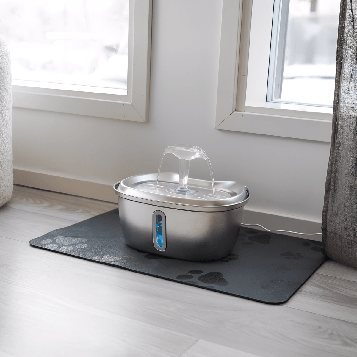 Drinkfontein Huisdieren RVS 3 Liter Circulerend Water Stillekering Gezondheid Katten Honden Waterdispenser
