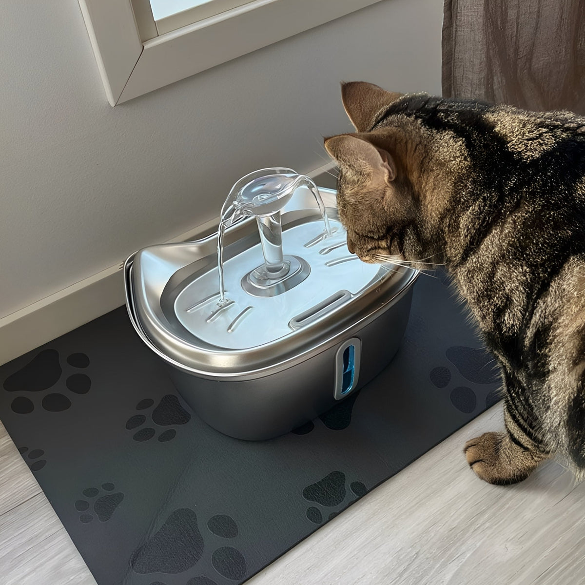 Drinkfontein Huisdieren RVS 3 Liter Circulerend Water Stillekering Gezondheid Katten Honden Waterdispenser