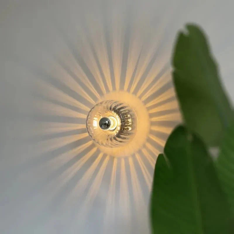 Wandlamp Glas E14 Metaal Transparant Hal Slaapkamer Bauhaus Wandverlichting Retro Design