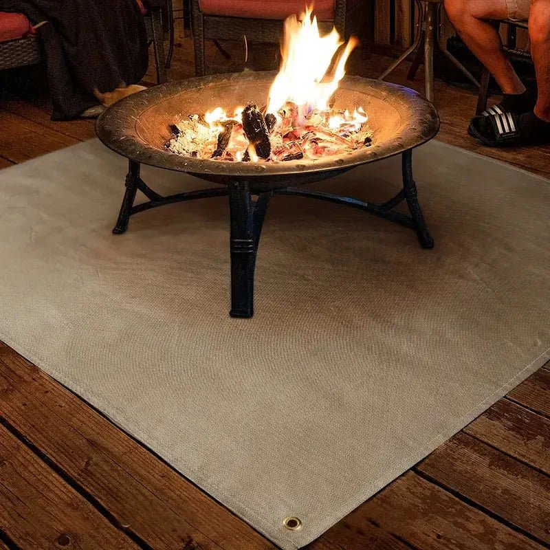 Hittebeschermmat BBQ Grillmat tot 800°C Opvouwbaar Vuurvast Glasvezel voor Terras Tuin