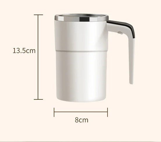 Zelfroerende Koffiemok Oplaadbaar met Magnetische Mixer LED Temperatuurindicator Roestvrij Staal Automatisch