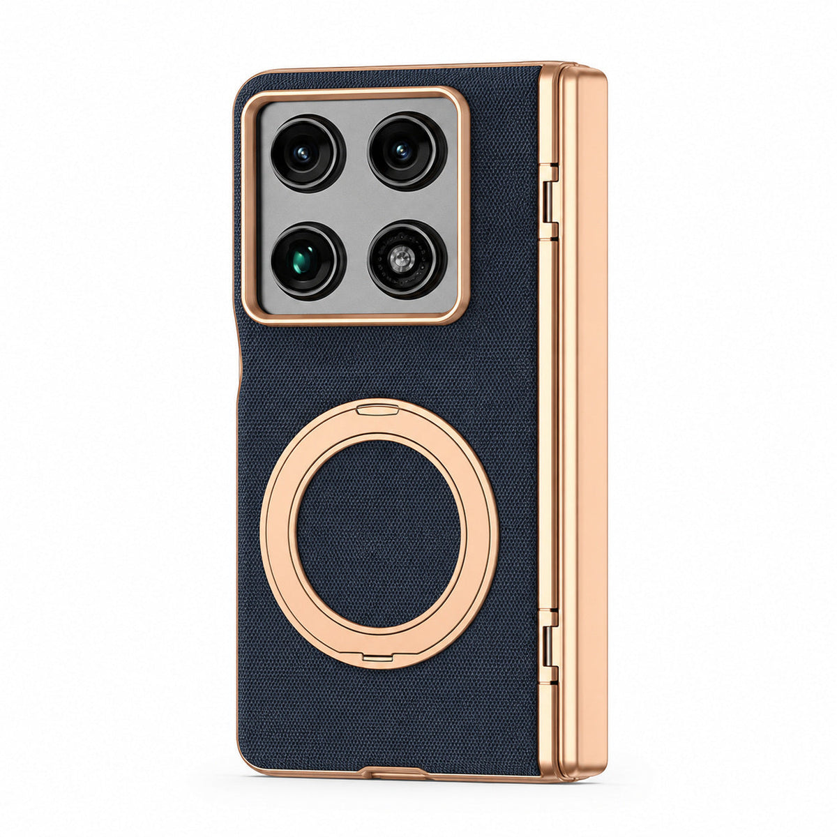 Opvouwbaar Telefoonhoesje met Schermlaag voor Vouwtelefoon Zwart Blauw Paars Beschermhoes Flexibel Design
