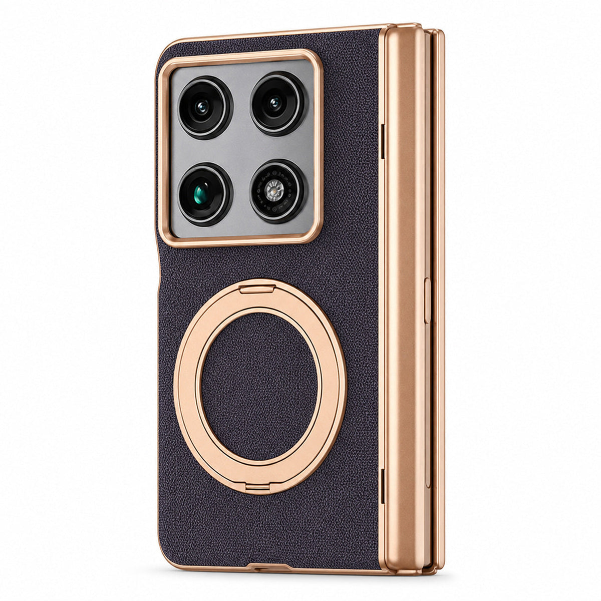 Opvouwbaar Telefoonhoesje met Schermlaag voor Vouwtelefoon Zwart Blauw Paars Beschermhoes Flexibel Design