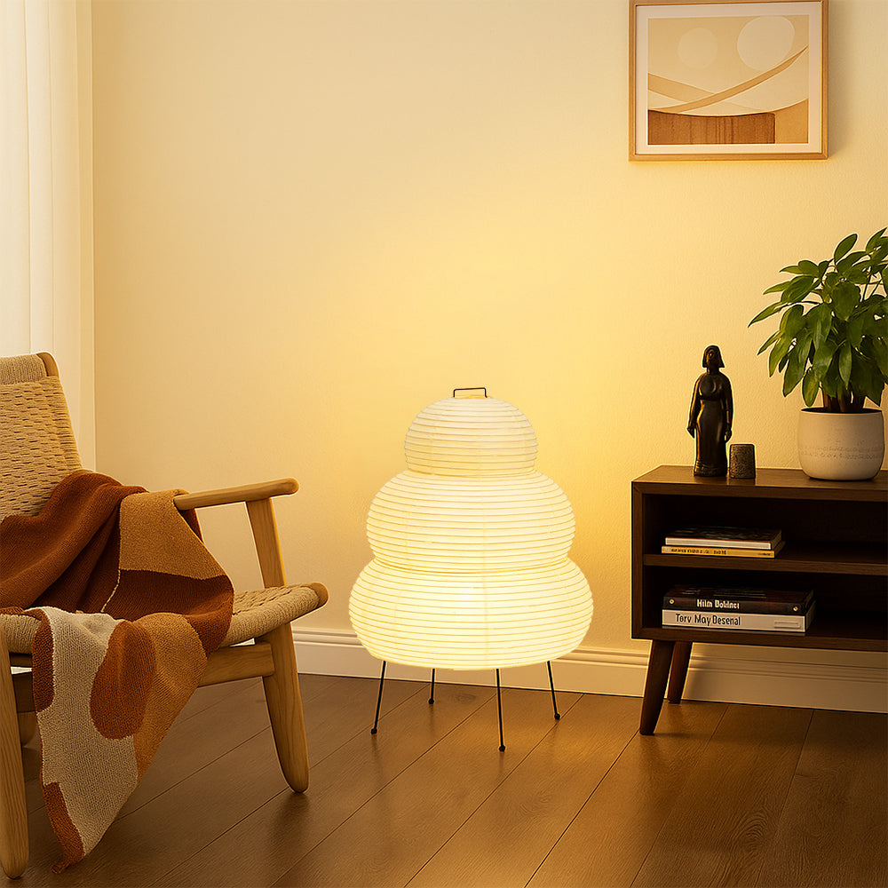 Vloerlamp Rijstpapier Ø40cm Wolkvormig Warm Wit 3000K Scandinavisch Design Sfeervolle Interieurverlichting