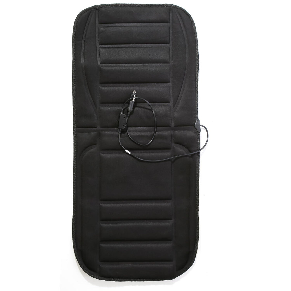 Verwarmde Autostoelhoes Zwart Universeel Volledige Bedekking 12V 45W Comfortabel Warm Winterrijden Auto