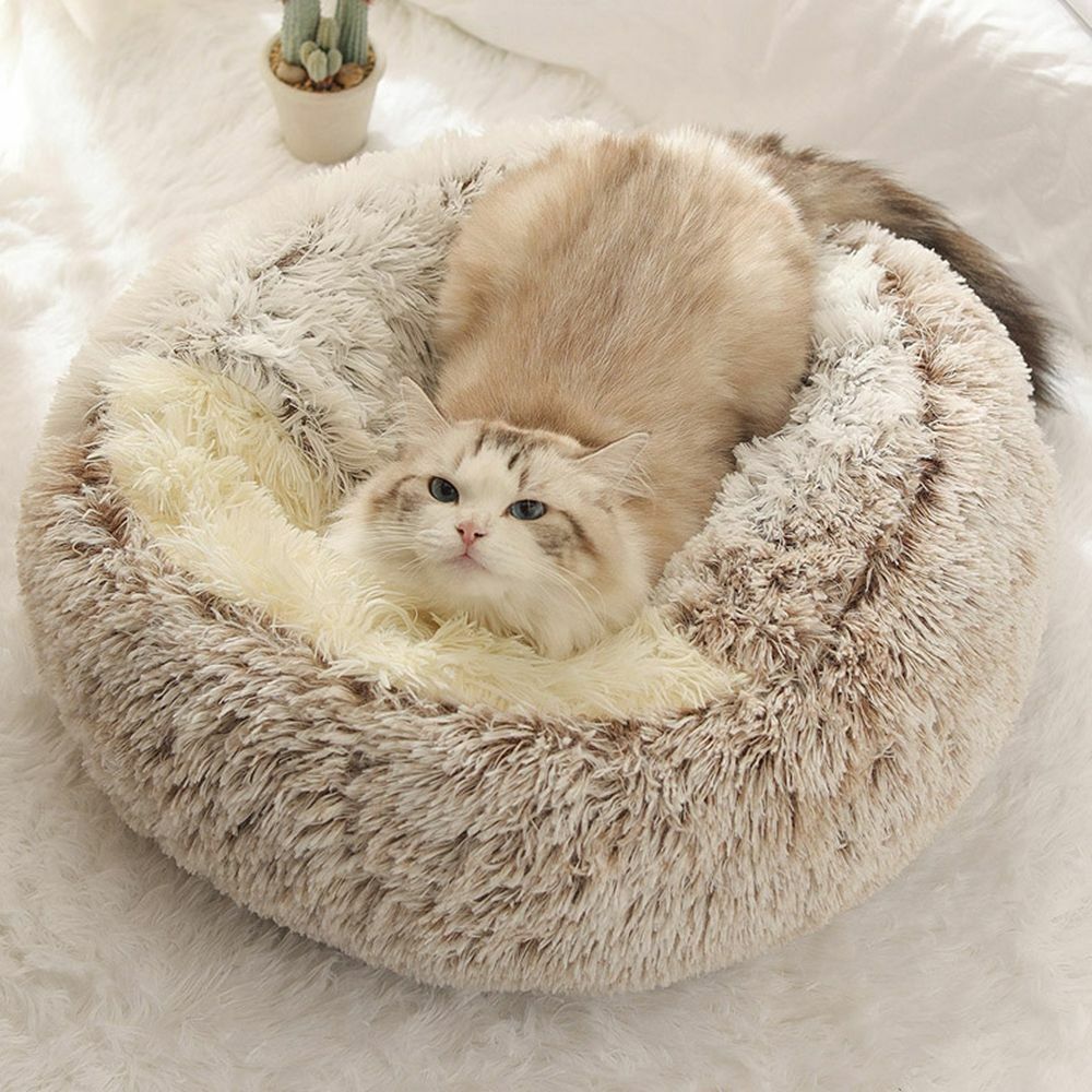 Halfronde Katten Slaapmand Pluche - Veilige Rustplek Huisdieren Bescherming Privacy Comfortabel Warm