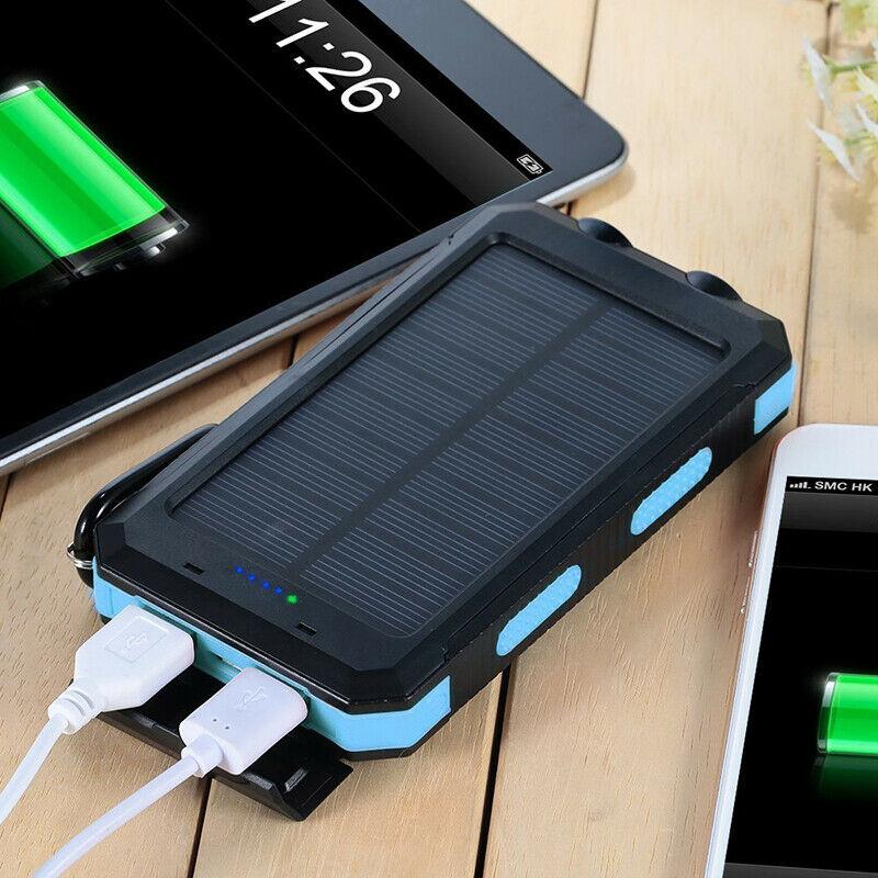 Powerbank Zonnepaneel Noodstroom 500000mAh Waterdicht Dual USB LED Zaklamp voor Stroomuitval Thuis