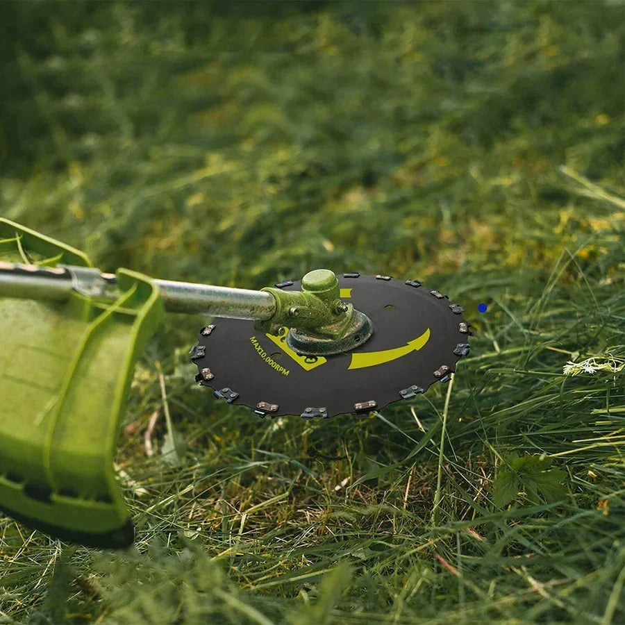 Onkruidmaaier Tuin Roterende Stalen Maaimessen 23cm Bosmaaier Opzetstuk voor Dicht Gras en Ruigte