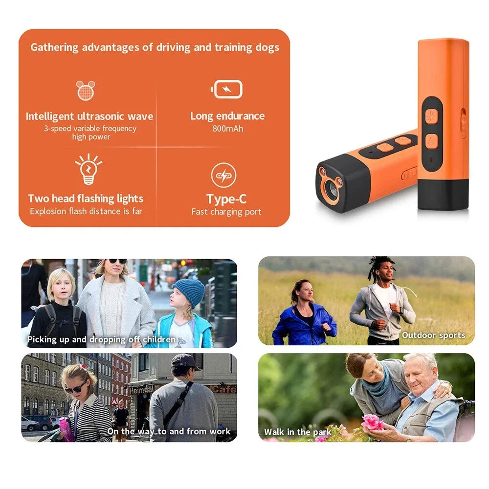 Ultrasonische Hondentrainer met 3 Modi voor Positief Blafgedrag Controle USB Oplaadbaar Anti-Blaf Apparaat