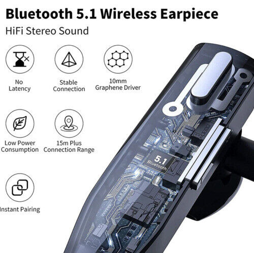 Draadloze Bluetooth Headset met Dubbele Microfoon en Ruisonderdrukking voor Handsfree Bellen en Thuiswerken
