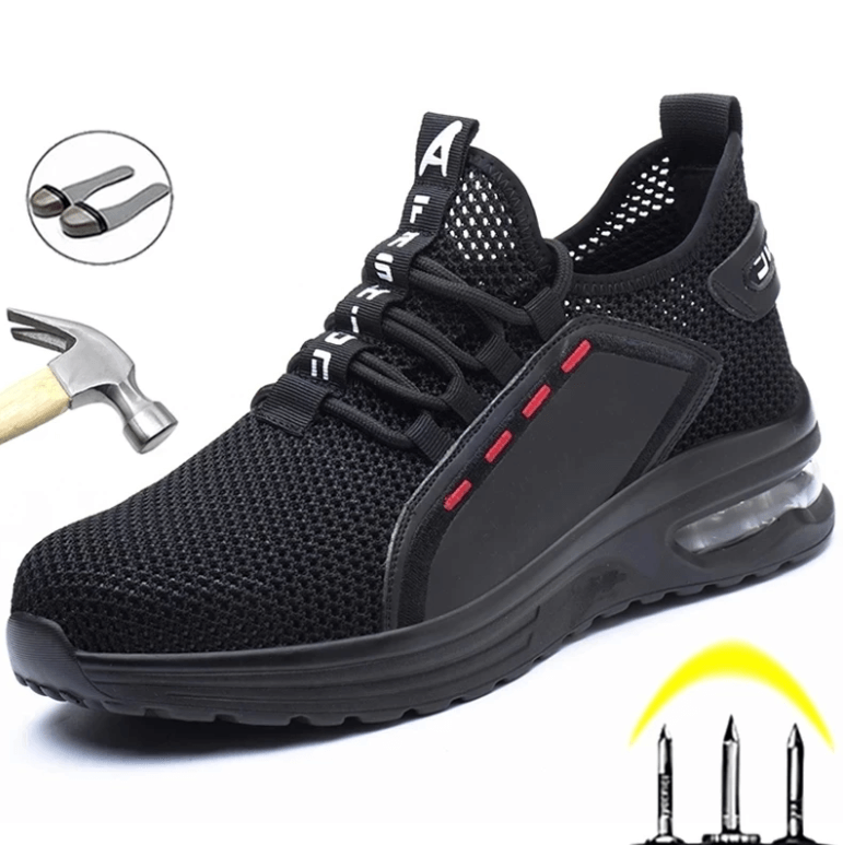 Veiligheidsschoenen Stalen Neus Heren Werkschoenen S3 Antislip Ademend Mesh Sportief Design Veiligheid