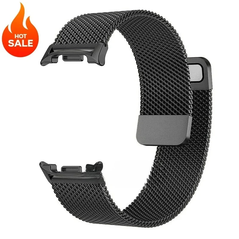Milanese Mesh Horlogeband Magnetisch Roestvrij Staal Smartwatch Verstelbaar Ademend Polsband Universeel