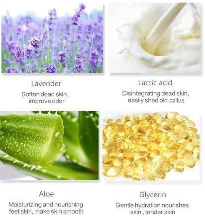 Voetmasker Exfoliërend 3 Paar Lavendel Eelt Verwijderen Zachte Voeten Natuurlijk Fruitenzym Voetverzorging