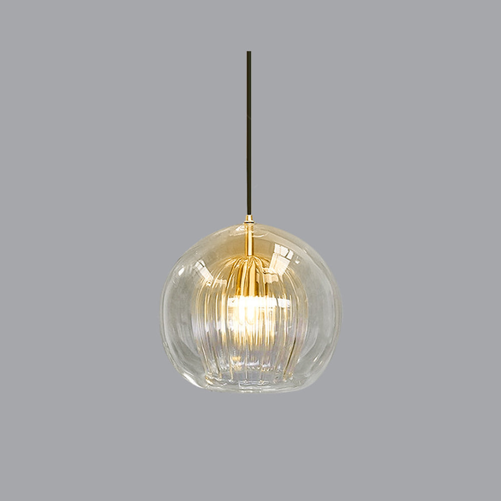 Hanglamp Glas Rond Transparant Amber G4 LED Modern 1-Lichts