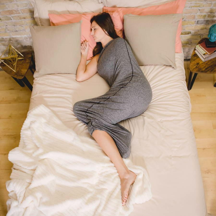 Draagbare Slaapcocon met Compressietherapie voor Diepe Ontspanning en Stressvermindering Volwassenen Grijs
