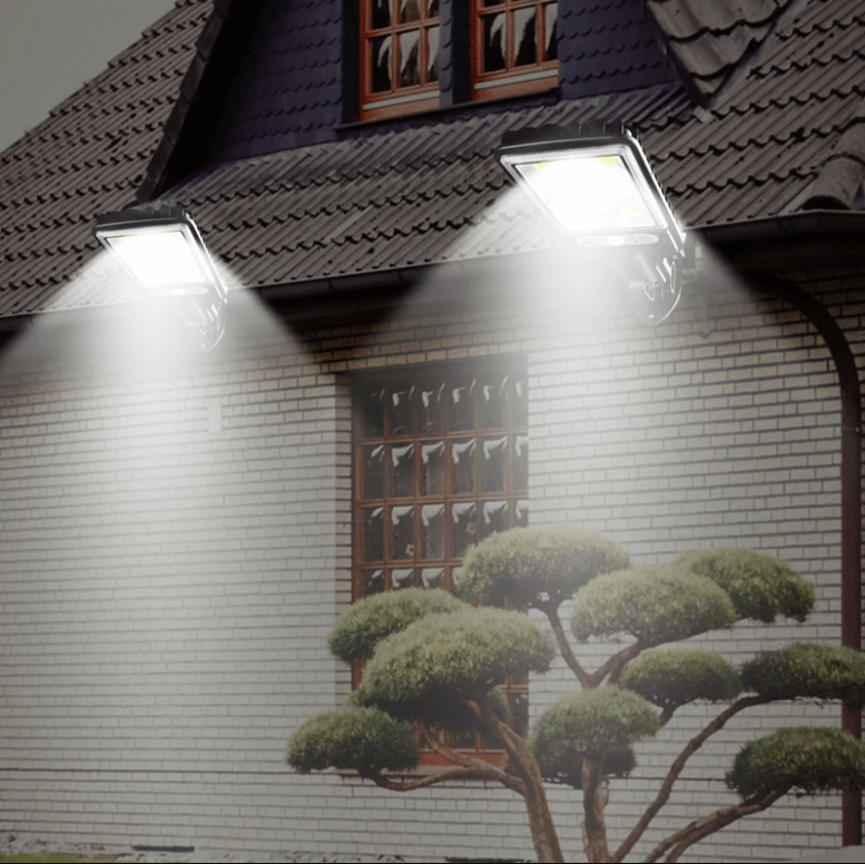 Waterdichte Solar Buitenlamp met Bewegingssensor 100W - IP67 LED-Schijnwerper voor Erf, Oprit en Tuin met Afstandsbediening