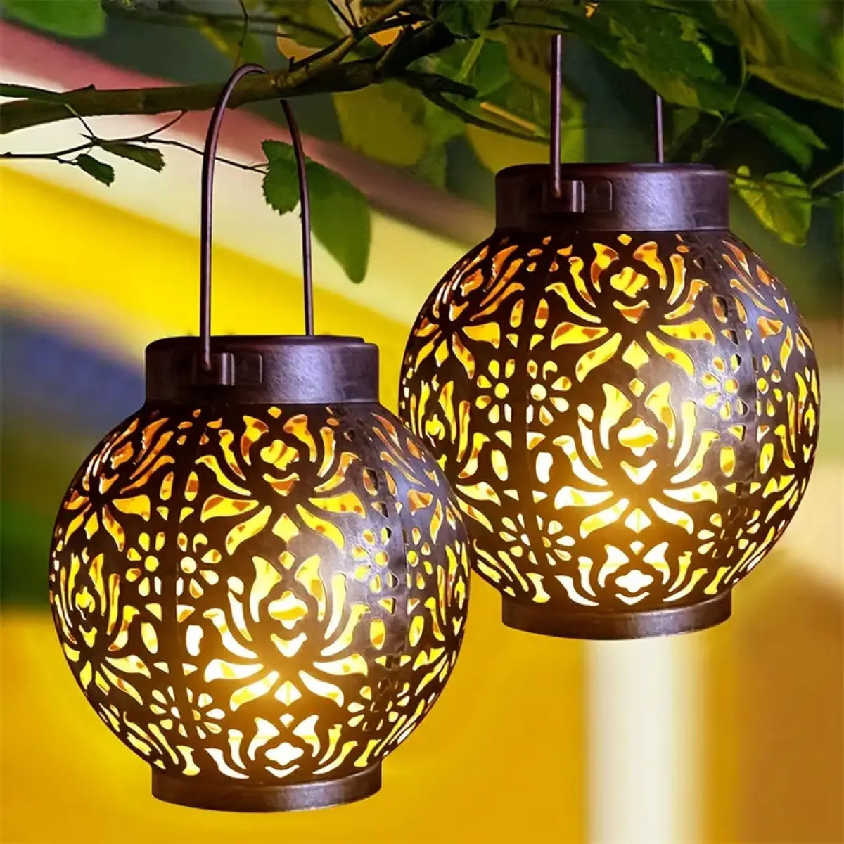 Solarverlichting voor Terras & Tuin - Ronde Sfeerlamp met Warm Licht