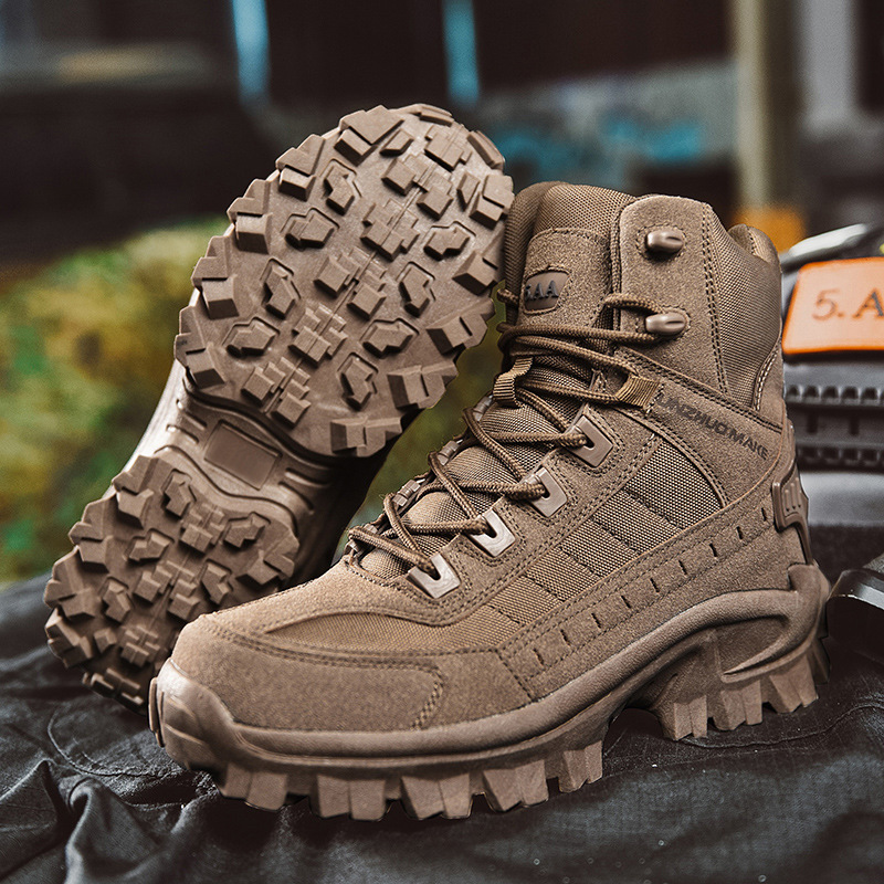 Waterdichte Werkschoenen Hoog met Antislip Zool Versterkte Enkel en Steunzool voor Outdoor Bouw Tuin