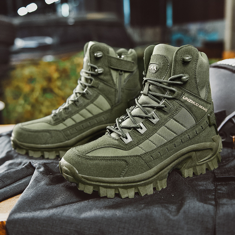 Waterdichte Werkschoenen Hoog met Antislip Zool Versterkte Enkel en Steunzool voor Outdoor Bouw Tuin