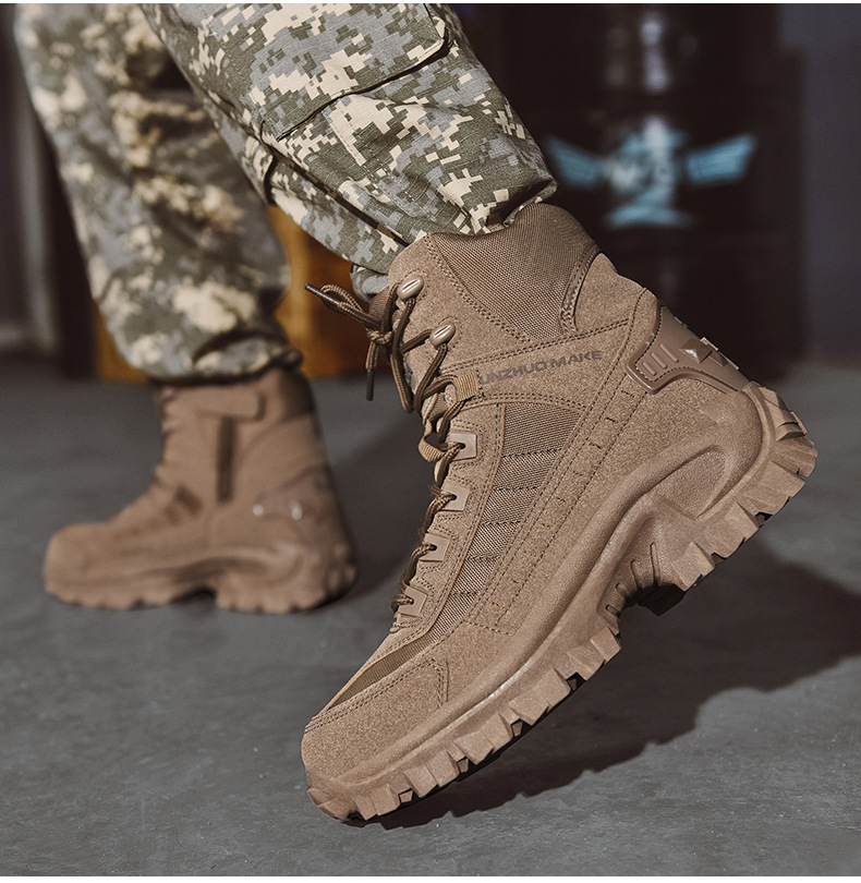 Waterdichte Werkschoenen Hoog met Antislip Zool Versterkte Enkel en Steunzool voor Outdoor Bouw Tuin