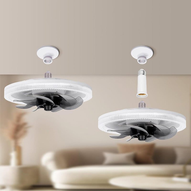 Ventilator met Verlichting - Rustgevend Licht en Koele Bries - Afstandsbediening - 4 Standen