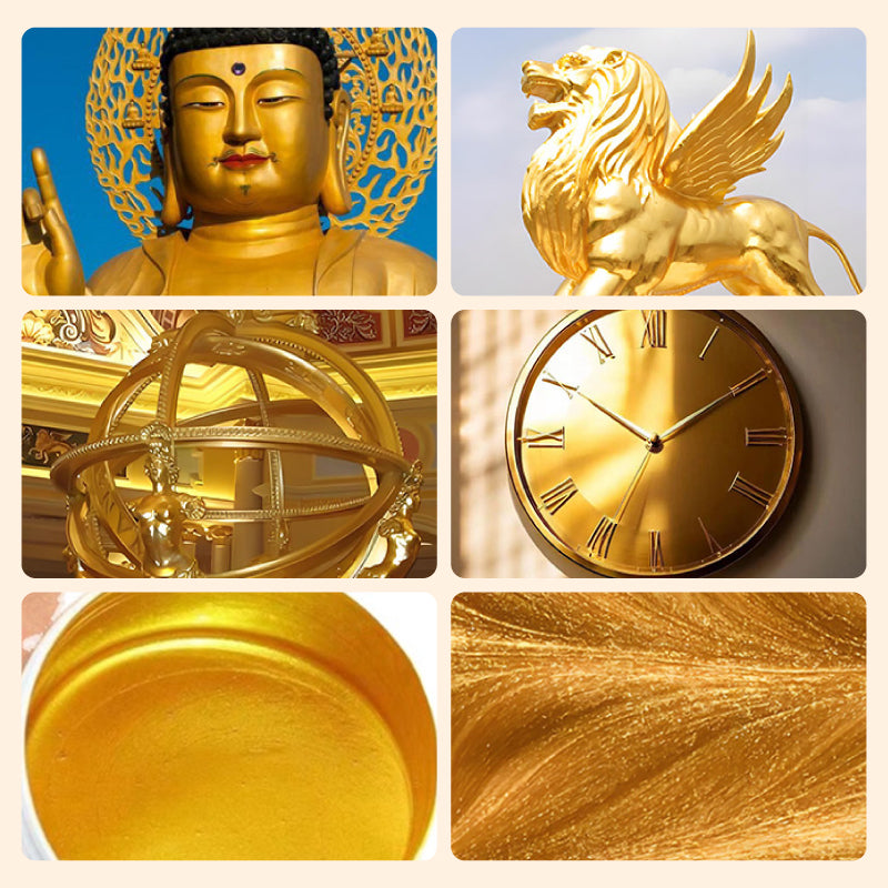 Metallic Verfafwerking Goud & Zilver 200g Waterbasis voor Decoratie Meubels Muren DIY Projecten Wonen