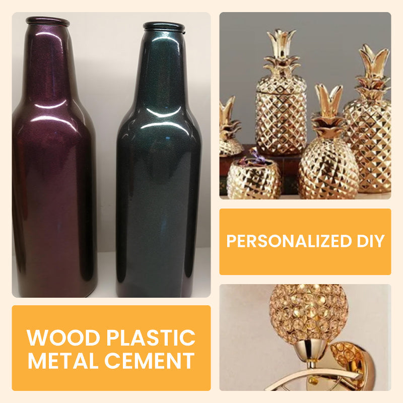 Metallic Verfafwerking Goud & Zilver 200g Waterbasis voor Decoratie Meubels Muren DIY Projecten Wonen