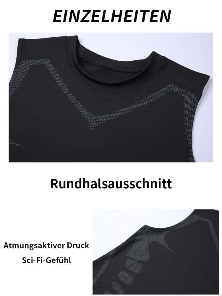 Ionic Shaping Vest voor Mannen - Compressie Shapewear Hemd zonder Mouwen - Lichaamsvormend en Comfortabel - Ademend Ontwerp voor Dagelijks Gebruik