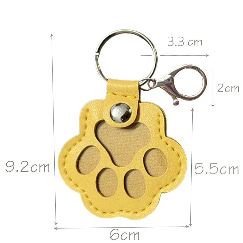 Tashanger Leer Pootafdruk 7 x 3 cm RVS Ring voor Rugzak en Sleutelbos 9 Kleuren
