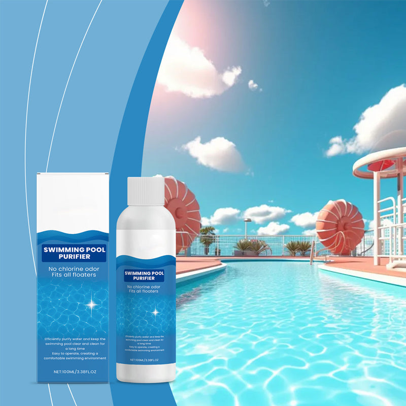 Zwembad Onderhoudsvloeistof 100 ml Chloorvrij voor Kristalhelder Water en Algenbestrijding | Geschikt voor Opblaasbaar Zwembad Jacuzzi Hottub Bubbelbad