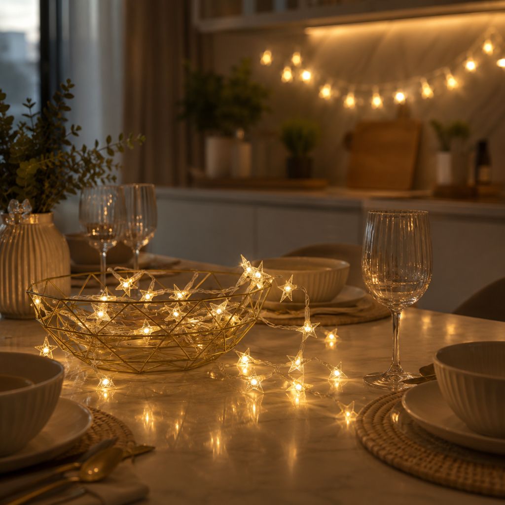 Batterij Fairy Lights Warm Wit LED Lichtsnoer Kinderkamer Babykamer Sfeerlicht Decoratie Sterren Nachtlampje