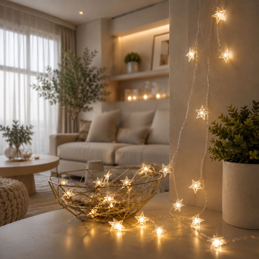 Batterij Fairy Lights Warm Wit LED Lichtsnoer Kinderkamer Babykamer Sfeerlicht Decoratie Sterren Nachtlampje