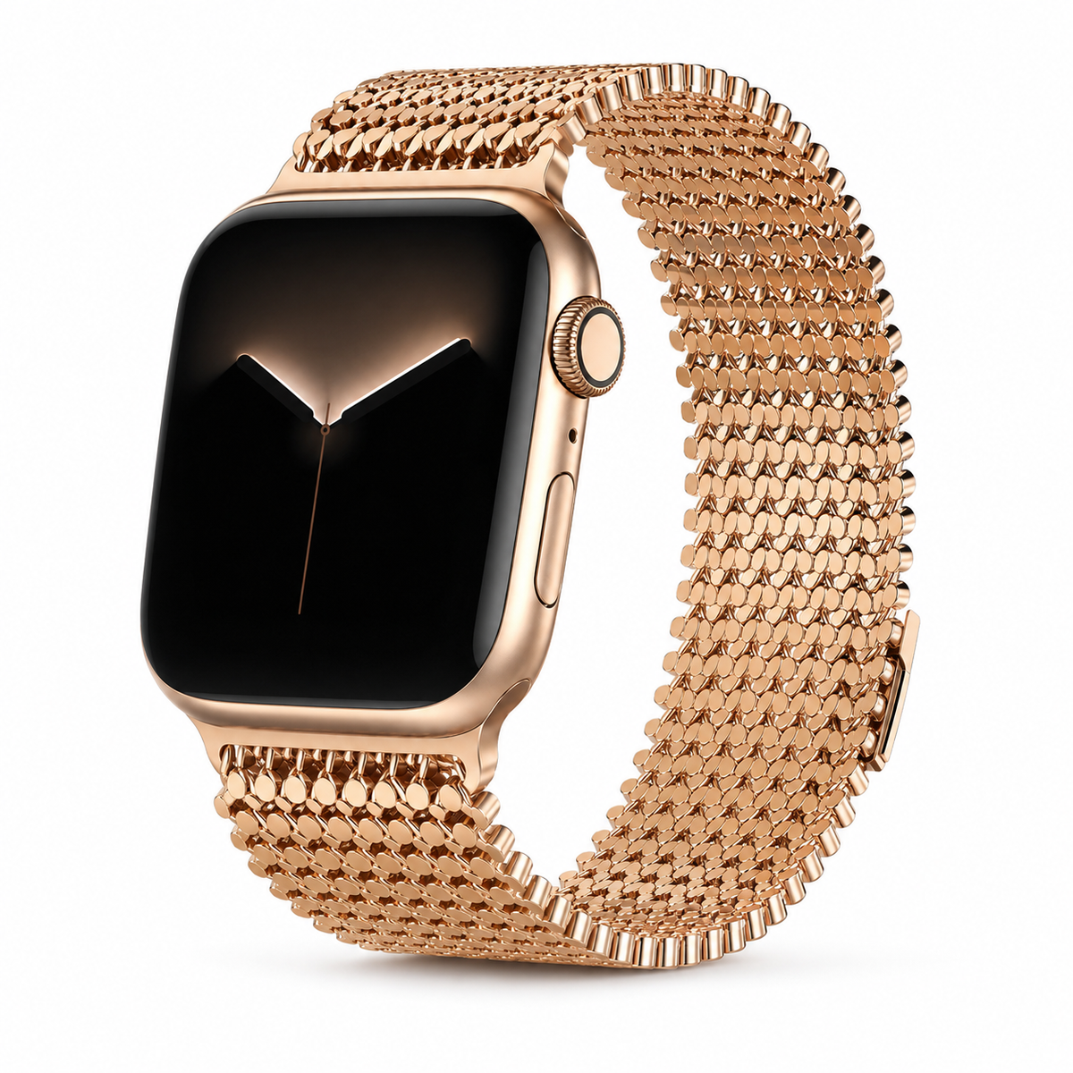 Magnetische Stalen Schakelband voor Smartwatch - Verstelbaar Metalen Bandje Polshorloge Accessoire Zilver
