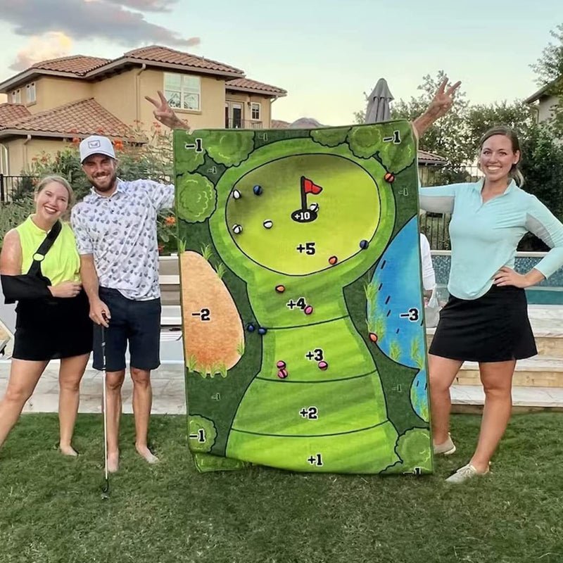Klittenband Golf Spel Set met Doelmat en Ballen voor Binnen en Buiten Training Gezelligheid Kinderen Sport