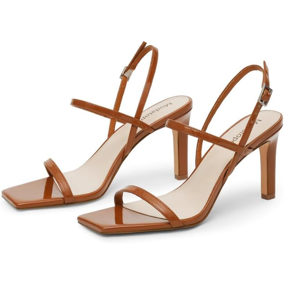 Strappy High Heel Sandalen met Enkelbandje - Elegant Open Teen Design voor Feesten en Speciale Gelegenheden