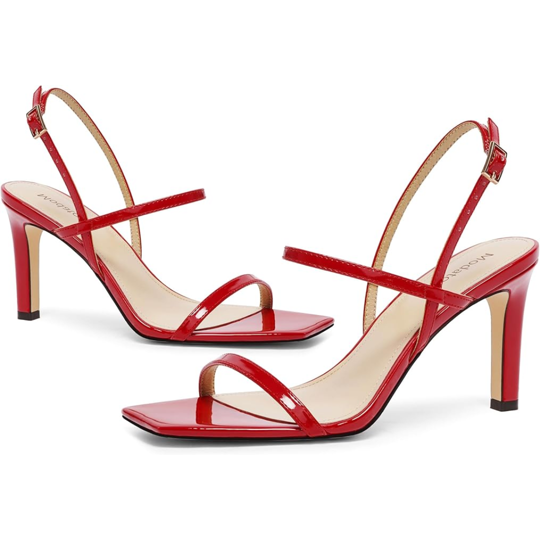 Strappy High Heel Sandalen met Enkelbandje - Elegant Open Teen Design voor Feesten en Speciale Gelegenheden