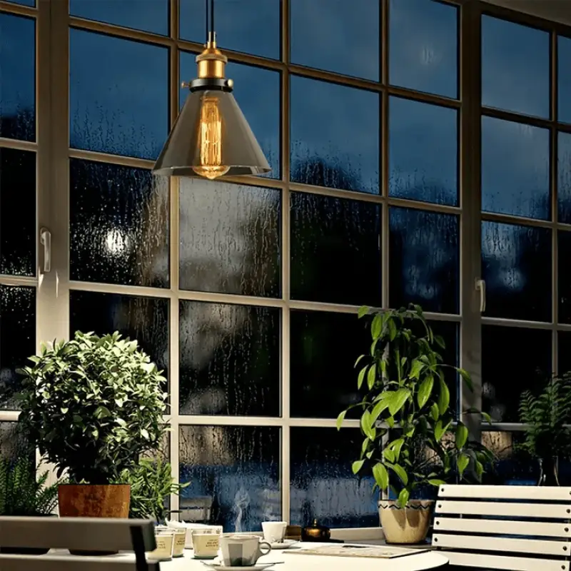 Titel: Hanglamp Rookglas Vintage LED G9 12W Zwart Woonkamer Eetkamer Slaapkamer Retro